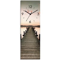 Artland Wanduhr "Langer Pier im Sonnenaufgang" wahlweise mit Quarz- oder Funkuhrwerk, lautlos ohne Tickgeräusche von Artland