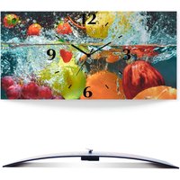 Artland Wanduhr "Spritzendes Obst auf dem Wasser", 3D Optik gebogen, mit Quarz- oder Funkuhrwerk, versch. Größen von Artland