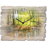Artland Wanduhr "Wald mit Bach" wahlweise mit Quarz- oder Funkuhrwerk, lautlos ohne Tickgeräusche von Artland