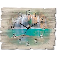 Artland Wanduhr "Wasserfall im Wald National Park" wahlweise mit Quarz- oder Funkuhrwerk, lautlos ohne Tickgeräusche von Artland