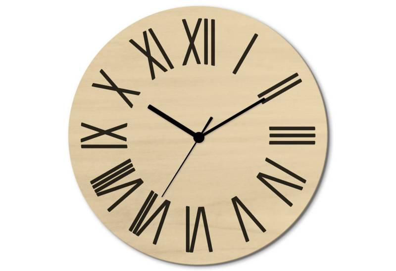 Artland Wanduhr Zeit in römischer Ziffern Moderne (wahlweise mit Quarz- oder Funkuhrwerk, lautlos ohne Tickgeräusche) von Artland