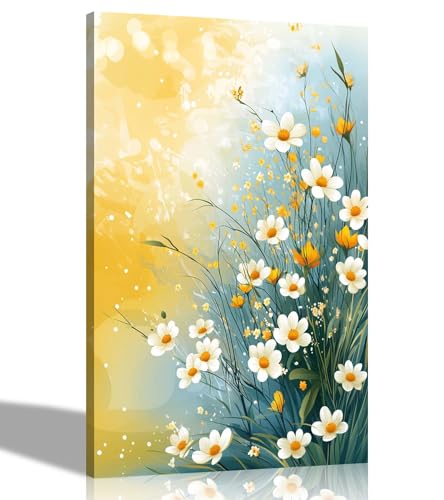 Artley Prints - Abstraktes Ölgemälde mit Gänseblümchen auf Leinwand, Wandkunstdruck, Bilder für Wohnzimmer, Wintergarten, Flur, 30 x 20 cm, A4 Artley Prints - Abstraktes Ölgemälde mit Gänseblümchen auf Leinwand, Wandkunstdruck, Bilder für Wohnzimmer, Wintergarten, Flur, 30 x 20 cm, A4 von Artley Prints
