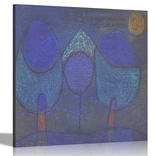 Artley Prints - Baum auf dem Wasser von Paul Klee Leinwandbild | Gerahmte Drucke für Wohnzimmer, Schlafzimmer Büro | Kunstwerk zum Aufhängen 60 x 60 cm von Artley Prints