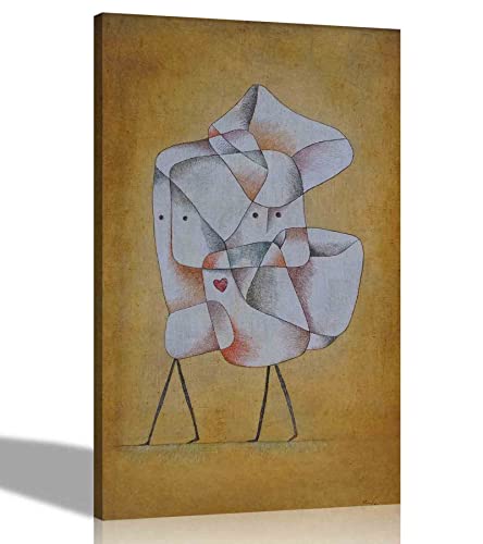 Artley Prints - Die Geschwister von Paul Klee auf Leinwand, moderne Portrait-Drucke, Expressionismus-Kunstwerk für Wohnzimmer, Schlafzimmer, 60 x 40 cm, A2 von Artley Prints