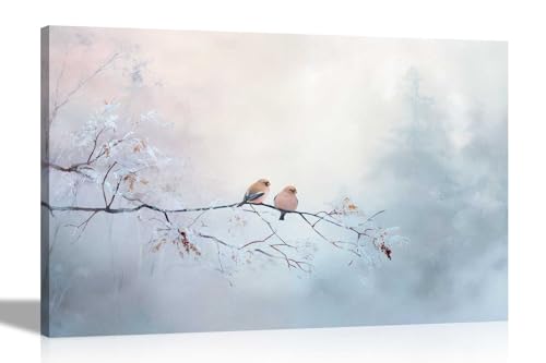 Artley Prints Leinwanddruck, Motiv: Wintervögel auf Ast, für Wohnzimmer, Wintergarten, Flur, Natur, Heimbüro, 30 x 20 cm, A4 Artley Prints Leinwanddruck, Motiv: Wintervögel auf Ast, für Wohnzimmer, Wintergarten, Flur, Natur, Heimbüro, 30 x 20 cm, A4 von Artley Prints