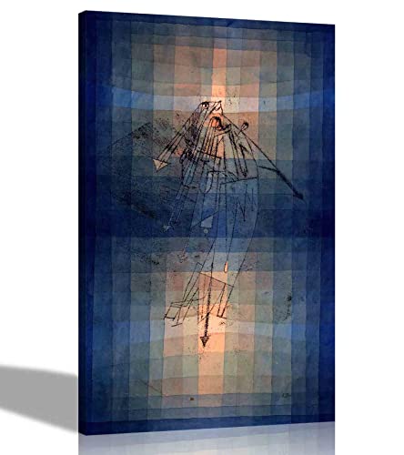 Artley Prints - The Dance of the Moth by Paul Klee Leinwandbild | Gerahmte Bilder für Wohnzimmer, Büro, Schlafzimmer | Expressionismus Drucke, fertig zum Aufhängen, 30 x 20 cm, A4 von Artley Prints
