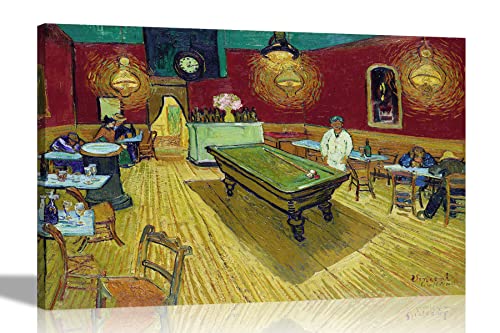 Artley Prints - The Night Cafe von Vincent Van Gogh Leinwandbild, abstrakt, Heimdekoration, modern, gerahmt, 60 x 40 cm, A2 von Artley Prints