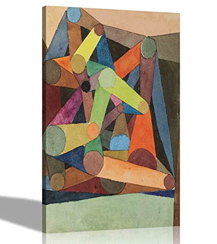 Artley Prints - The Open Mountain von Paul Klee Leinwand-Wandkunst, Heimdekoration, Expressionismus-Bilder für Wohnzimmer, Schlafzimmer, Büro, 60 x 40 cm, A2 von Artley Prints