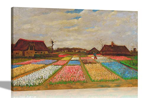 Artley Prints Vincent Van Gogh Leinwandbild, Motiv Blumenbeete in Holland, Querformat, 30 x 20 cm, A4 von Artley Prints