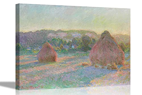 Claude Monet Kunstdruck auf Leinwand, Weizen-Ende des Sommers, 86 x 61 cm von Artley Prints