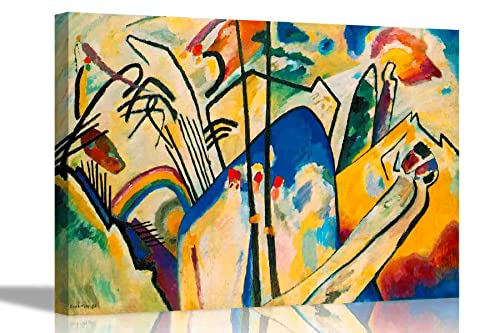 Composition 4 von Wassily Kandinsky Kunstdruck auf Leinwand, abstrakt, gerahmt, 76 x 50 cm von Artley Prints