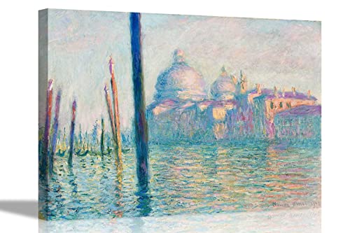 Le Grand Canal von Claude Monet Leinwandbilder, gerahmt, Wandkunst, Home Office, Arbeit, gerahmt, zum Aufhängen, groß, 76 x 50 cm von Artley Prints