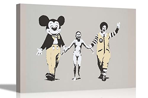 Napalm von Banksy auf gerahmter Leinwanddruck, Bilder, Home Office Schlafzimmer, Wandkunst, Graffiti, Wandbehang, 40 x 30 cm, A3 von Artley Prints