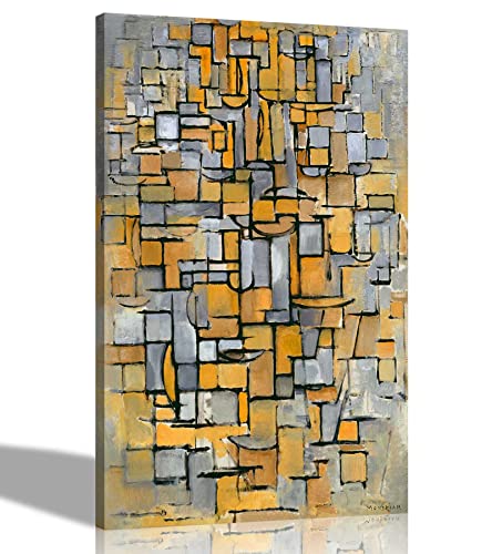Tableau I by Piet Mondrian Kunstdruck auf Leinwand, Wandkunst, Kunstwerk, Wohnzimmer, Wintergarten, Portrait, extra groß, 76 x 101 cm von Artley Prints