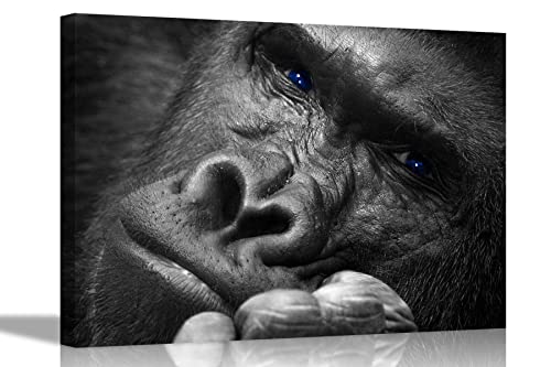 The Model Gorilla Leinwand-Kunstdruck, Wohnkultur, Bilder, Tierkunstwerk, gerahmt, 101 x 76 cm von Artley Prints