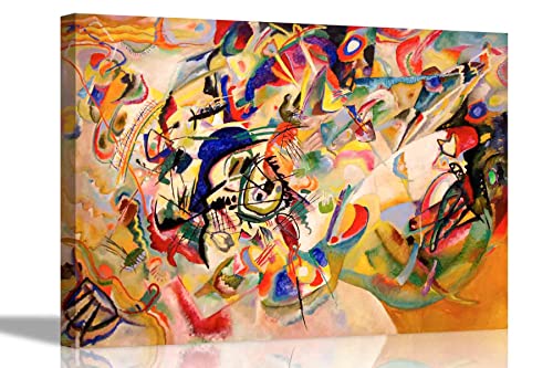Wassily Kandinsky Kunstdruck auf Leinwand, gerahmt, 60 x 40 cm, A2 von Artley Prints
