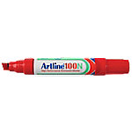 Artline 100N Keilspitze Permanentmarker Extra Breit Keilspitze 7,5 - 12,0 mm Rot Nachfüllbar Wasserbeständig 12 Stück von Artline