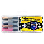 Artline Supreme Metallic 0679200 Metallic-Farben Permanent Marker Gold, Bronze, Pink, Grün 4er Packung von Artline