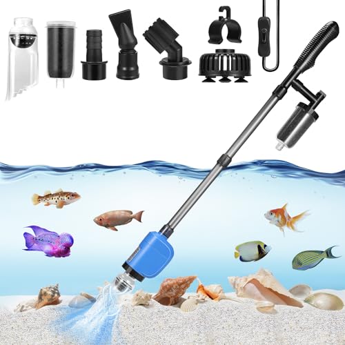 Mulmsauger Aquarium Elektrisch, 6 in 1 Aquarium Sauger, 32W Elektrische Aquarium Wasserwechsler -Automatisch Aquarium Reinigungsset, für Wasserwechsel Sandreiniger Wasserfilterung und Wasserumwälzung von Artline