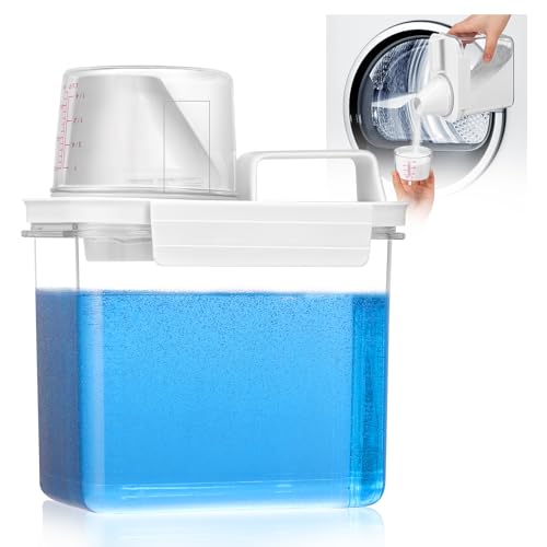 Waschpulver aufbewahrungsbox, Luftdichter Waschmittelspender Mit Messbecher, 1100ml Mehrzweck Waschmittelbox für Pulver - BehäLter für Waschmittel/WeichspüLer - Wiederverwendbar Leere Flaschen von Artline