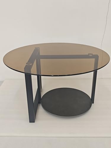 Artloge Doppelschichtiger Couchtisch aus Glas 79.6 * 79.6 * 46.5cm von Artloge