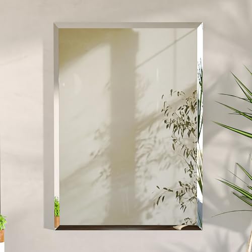 Artloge Spiegel Wand dekorative Flurspiegel 40×50 cm, Wohnzimmer Spiegel Rechteckig Dekospiegel Silber abgeschrägter Spiegel HD Hochwertiger Hängespiegel für Wohnzimmer Schlafzimmer Badezimmer von Artloge