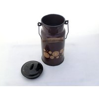 Vintage Braune Emaille Milch Box/Vase/Topf Vintage Braune Emaille Milch Box/Vase/Topf von ArtmaVintage