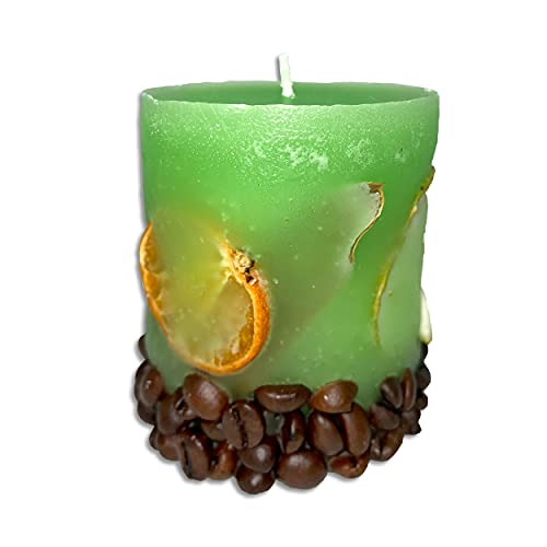 Artman Candles 250 g Duftkerze Stumpen mit Früchtemantel (Grün) von Artman Candles