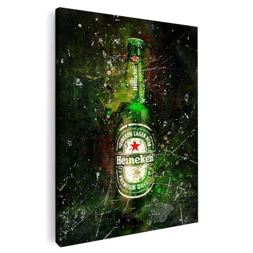 Artmazing | Bier Flasche Bild bunt | S-Art Bilder | Bier Flasche Bilder Modern | Leinwandbilder XXL Wohnzimmer | Wandbild Bier Flasche Deko XXL | Bild Leinwand XXL | buntes Poster für Wand von Artmazing