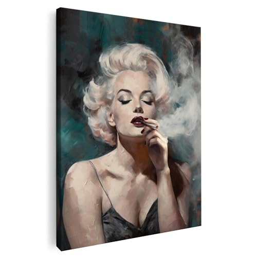 Artmazing | Bild Marilyn Monroe Smoking | Marilyn Monroe Wandbild | Chanel Coco Bild | Große Bilder für die Wand | Marilyn Monroe Poster | Coole Wandbilder Wohnzimmer | Marilyn Monroe Leinwandbilder von Artmazing