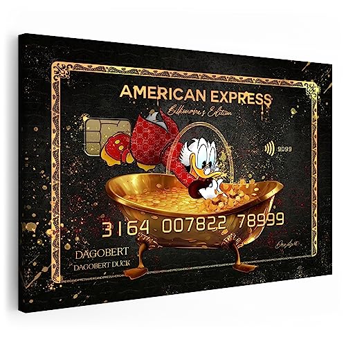 Artmazing | Dagobert Duck Wandbilder | Coole Wandbilder für Wohnzimmer | American Express Bild | XXL Wandbild von Artmazing