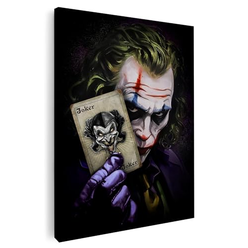 Artmazing | Joker Bild bunt | S-Art Bilder | Joker Bilder Modern | Coole Wandbilder Wohnzimmer | Wandbild Joker Deko XXL | Bild Leinwand XXL | Joker Bilder Wand von Artmazing