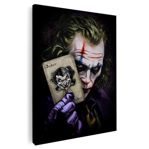 Artmazing | Joker Bild bunt | S-Art Bilder | Joker Bilder Modern | Coole Wandbilder Wohnzimmer | Wandbild Joker Deko XXL | Bild Leinwand XXL | Joker Bilder Wand von Artmazing