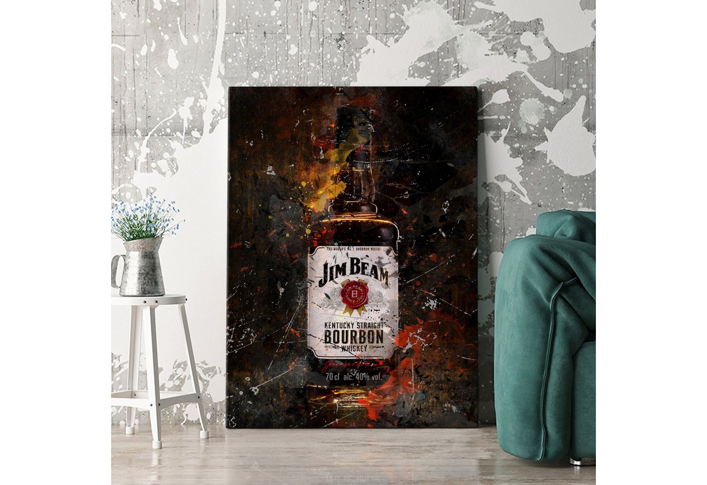 Artmazing Leinwandbild Bourbon Brushstrokes, XXL Leinwand 120x80, Poster & Kunstdrucke, Bourbon Brushstrokes Artmazing Leinwandbild Bourbon Brushstrokes, XXL Leinwand 120x80, Poster & Kunstdrucke, Bourbon Brushstrokes von Artmazing