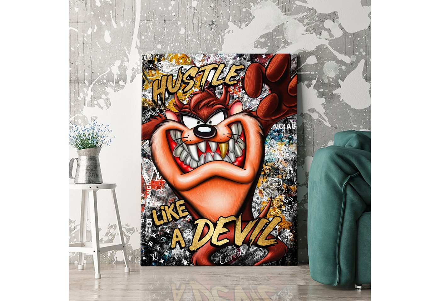 Artmazing Leinwandbild Hustle Like The Devil, XXL Leinwand 120x80, Poster & Kunstdrucke, Hustle Like The Devil Artmazing Leinwandbild Hustle Like The Devil, XXL Leinwand 120x80, Poster & Kunstdrucke, Hustle Like The Devil von Artmazing