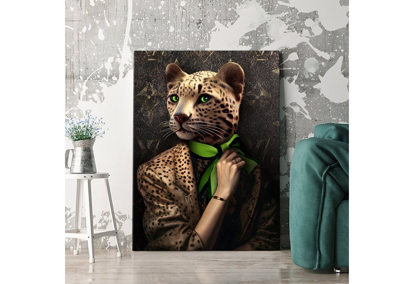 Artmazing Leinwandbild Leopard Girl Boss, XXL Leinwand 120x80, Poster & Kunstdrucke, Lifes, Buisness Leopardin Artmazing Leinwandbild Leopard Girl Boss, XXL Leinwand 120x80, Poster & Kunstdrucke, Lifes, Buisness Leopardin von Artmazing