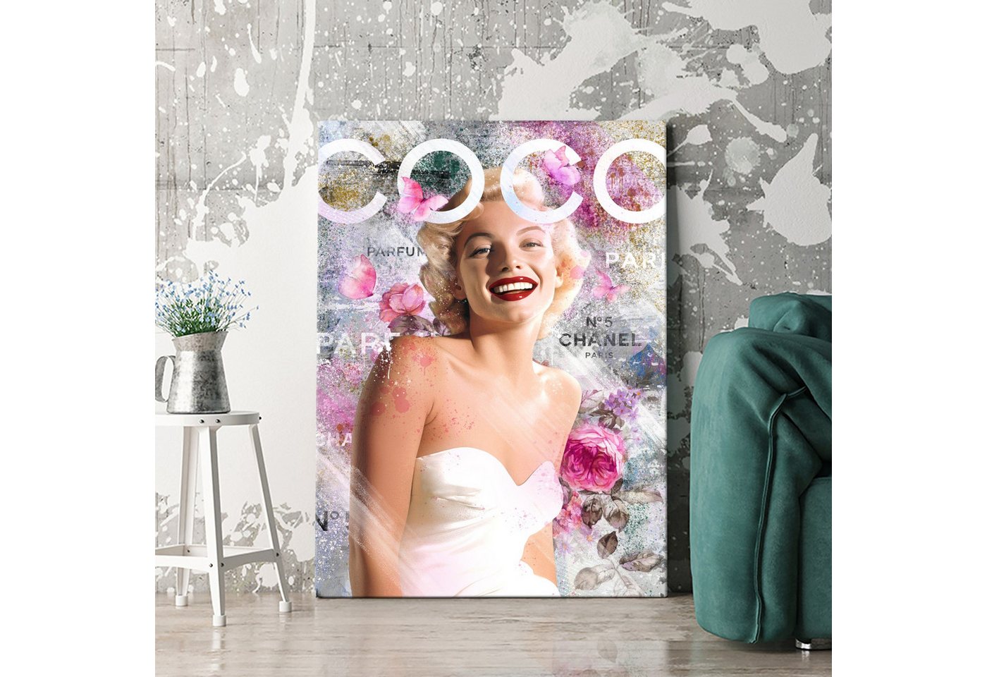 Artmazing Leinwandbild Marilyn X Coco, XXL Leinwand 120x80, Poster & Kunstdrucke, Celebrit, Marilyn X Coco Artmazing Leinwandbild Marilyn X Coco, XXL Leinwand 120x80, Poster & Kunstdrucke, Celebrit, Marilyn X Coco von Artmazing