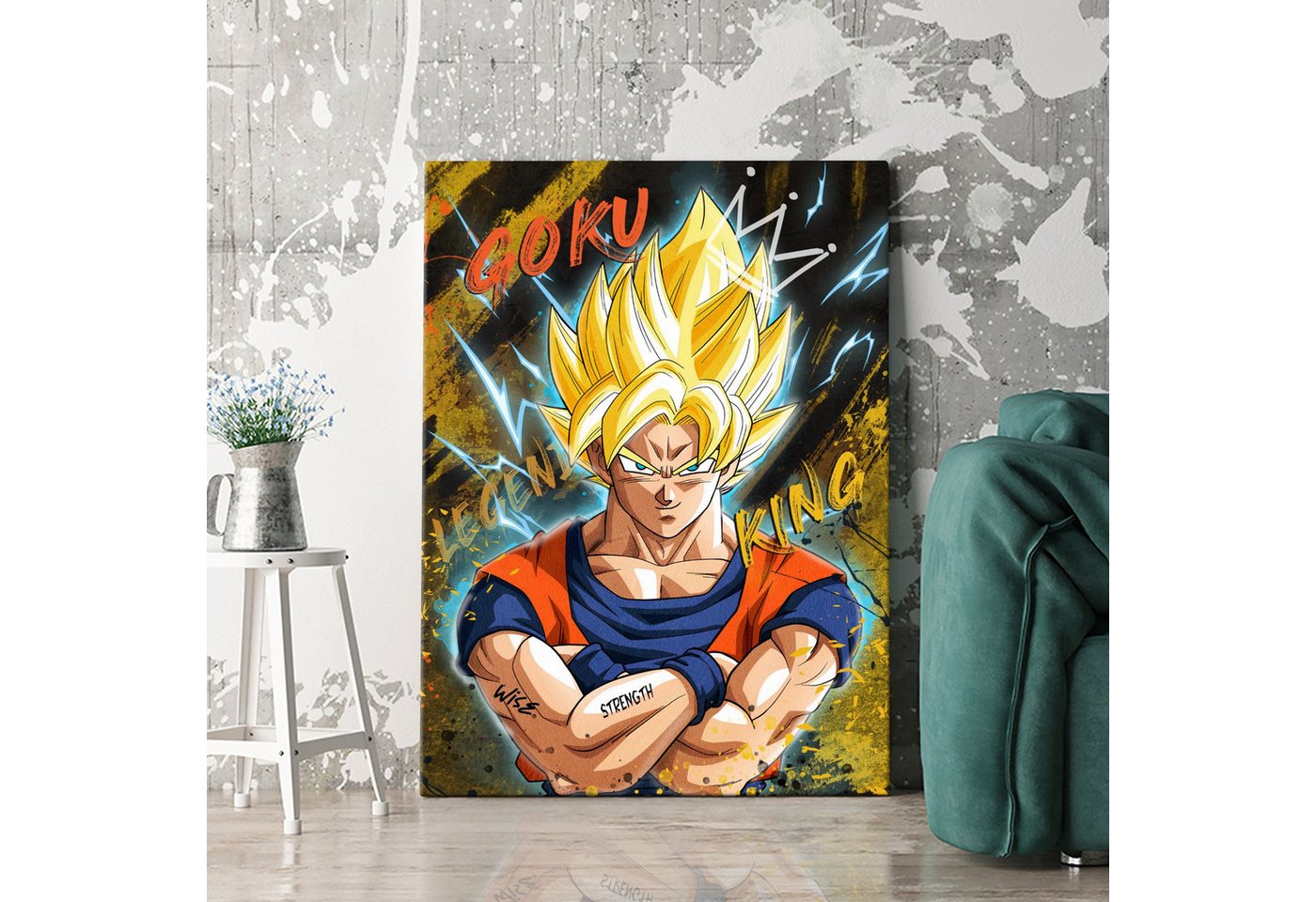 Artmazing Leinwandbild Saiyan, XXL Leinwand 120x80, Poster & Kunstdrucke, Cartoon, Artmaz, Saiyan Artmazing Leinwandbild Saiyan, XXL Leinwand 120x80, Poster & Kunstdrucke, Cartoon, Artmaz, Saiyan von Artmazing
