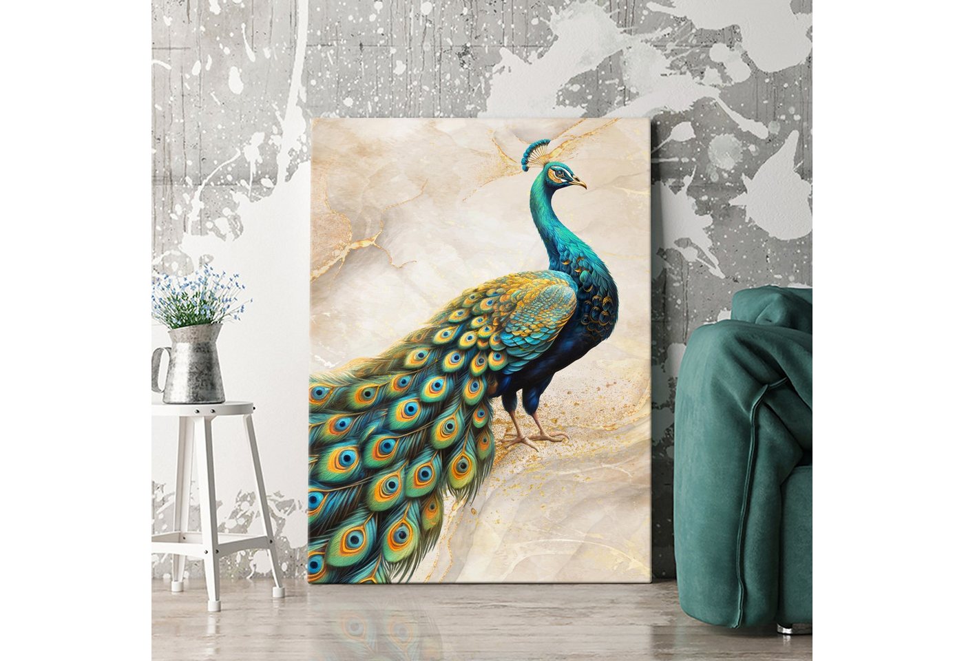 Artmazing Leinwandbild The Peacock, XXL Leinwand 120x80, Poster & Kunstdrucke, Tiere, The Peacock Artmazing Leinwandbild The Peacock, XXL Leinwand 120x80, Poster & Kunstdrucke, Tiere, The Peacock von Artmazing