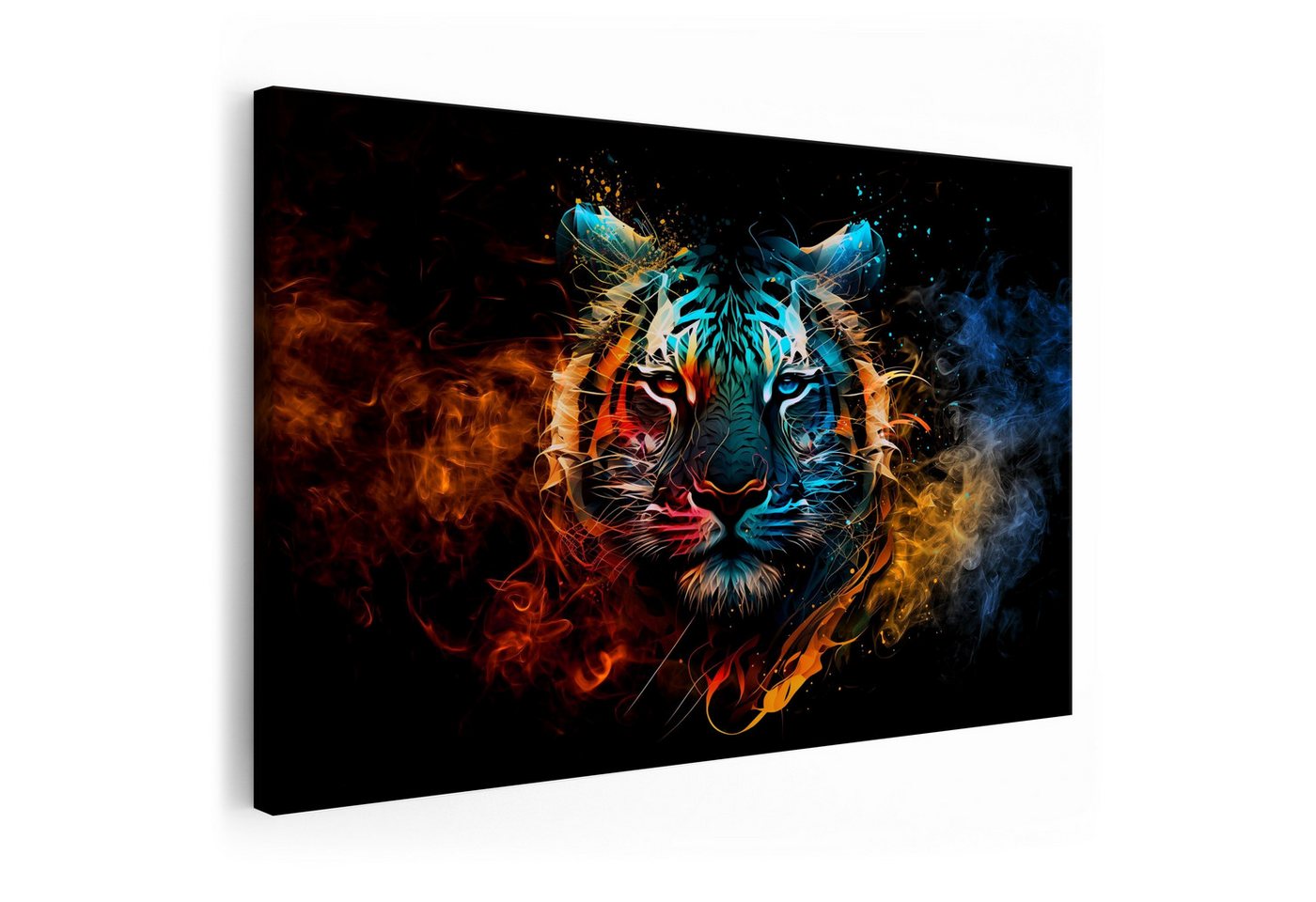 Artmazing Leinwandbild Tiger im Elementarsturm, XXL Leinwand 120x80, Poster & Kunstdrucke, Tiger im Elementarsturm Artmazing Leinwandbild Tiger im Elementarsturm, XXL Leinwand 120x80, Poster & Kunstdrucke, Tiger im Elementarsturm von Artmazing