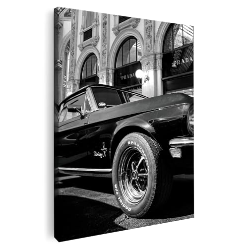 Artmazing | Mustang Bild bunt | Bild Mustang | S-Art Bilder | Mustang Bilder Modern | Coole Wandbilder Wohnzimmer | Wandbild Mustang Deko XXL | Bild Leinwand XXL | Mustang Bilder Wand von Artmazing