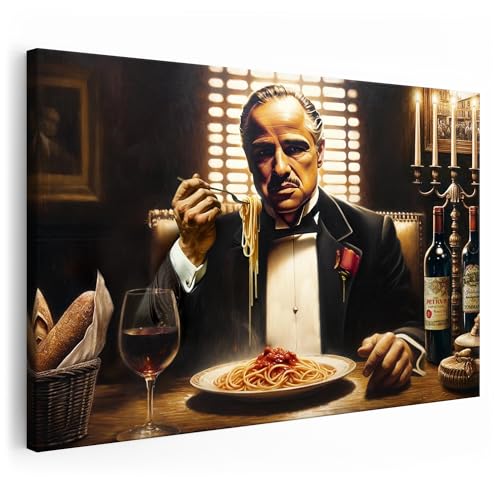 Artmazing | Pate Pasta Bild bunt | S-Art Bilder | Pate Pasta Bilder Modern | Coole Wandbilder Wohnzimmer | Wandbild Pate Pasta Deko XXL | Bild Leinwand XXL | buntes Poster für Wand von Artmazing