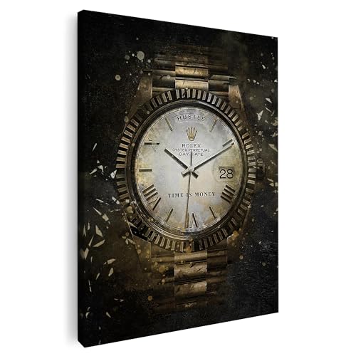 Artmazing | Time Is Money Bild bunt | S-Art Bilder | Time Is Money Bilder Modern | Leinwandbilder XXL Wohnzimmer | Wandbild Time Is Money Deko XXL | Bild Leinwand XXL | buntes Poster für Wand von Artmazing