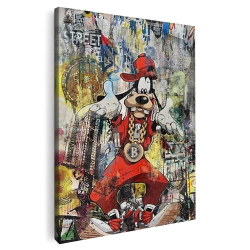 Artmazing | Urban Goofy Bild bunt | S-Art Bilder | Urban Goofy Bilder Modern | Coole Wandbilder Wohnzimmer | Wandbild Urban Goofy Deko XXL | Bild Leinwand XXL | buntes Poster für Wand von Artmazing