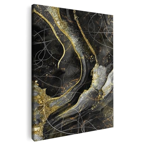 Marmor Bild bunt | Bild Marmor | S-Art Bilder | Marmor Bilder Modern | Coole Wandbilder Wohnzimmer | Wandbild Marmor Deko XXL | Bild Leinwand XXL | Marmor Bilder Wand von Artmazing