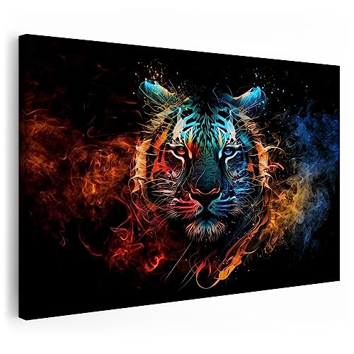 Tiger Bild Feuer und Eis | Bild Tiger Modern | Pop Art Bilder | Tigerbilder Modern | Moderne Bilder XXL | Wandbild Tiger Deko XXL | Bild Leinwand XXL | Buntes Poster für Wand | Bild Tiger Leinwand Tiger Bild Feuer und Eis | Bild Tiger Modern | Pop Art Bilder | Tigerbilder Modern | Moderne Bilder XXL | Wandbild Tiger Deko XXL | Bild Leinwand XXL | Buntes Poster für Wand | Bild Tiger Leinwand von Artmazing