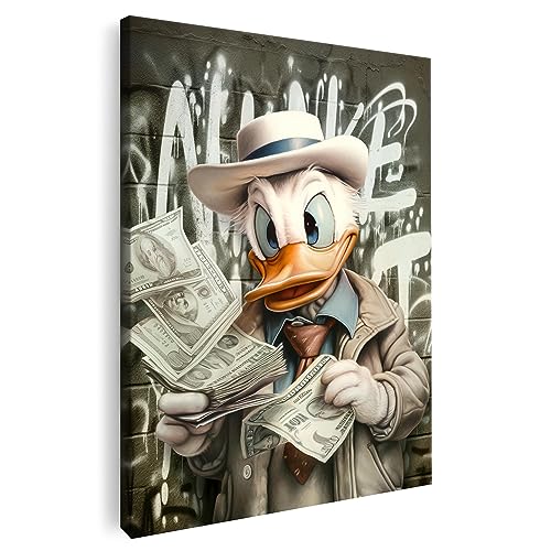 Artmazing | Donald Duck Bild bunt | Donald Duck Leinwand | Coole Wandbilder Wohnzimmer | Bild Donald Duck | S-Art Bilder Donald Duck | Wandbild | Bild Leinwand XXL | Donald Duck Bilder Leinwand von Artmazing