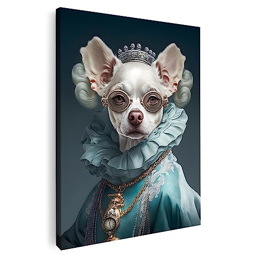 Artmazing | Chihuahuabild gross hochkant | Bilder Chihuahua modern auf Leinwand | Chihuahuabilder Modern | Bilder Wohnzimmer groß | Wandbild Deko XXL | Poster und Kunstdrucke | Chihuahua Bilder von Artmazing