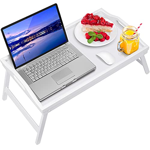 Betttablett aus Bambus, Frühstückstablett mit klappbaren Beinen, Küchenteller, Serviertablett für Bett, Fernsehtisch, Schreibtisch, Laptop, Computer, Snack-Tablett von Artmeer