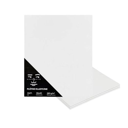 Artnapi 3er set Leinwand zum Bemalen 30x40cm groß | Leere weiße Leinwand aus 100% Baumwolle | Grundiert, Grammatur 280g/m2 | Perfektes Leinwände Set für Erwachsene, Künstler und Kinder Artnapi 3er set Leinwand zum Bemalen 30x40cm groß | Leere weiße Leinwand aus 100% Baumwolle | Grundiert, Grammatur 280g/m2 | Perfektes Leinwände Set für Erwachsene, Künstler und Kinder von Artnapi
